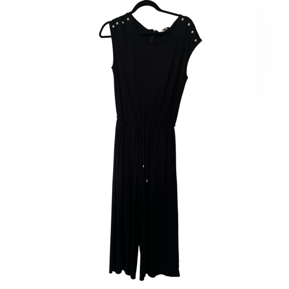 Lauren Ralph Lauren SzS Black Sleeveless Stretch Viscose Jumpsuit, Wide Leg